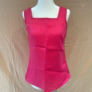 Linen Talbots square neck tank